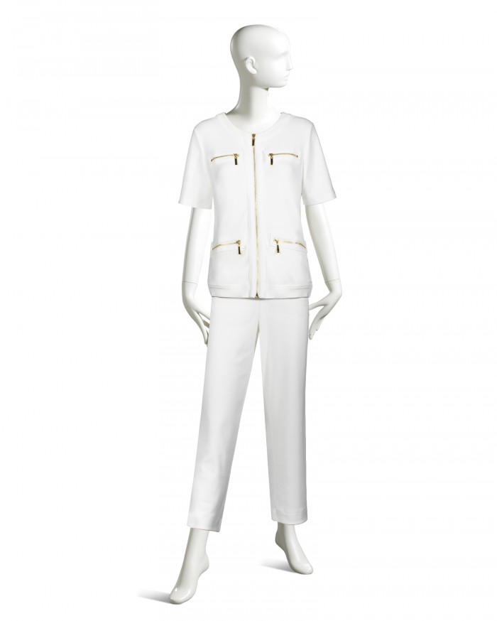 Dior Uniform Peplum Top w/ Bee  Fancy tops, Clothes design, Beauty uniforms